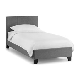 Set Of Rialto Bed 90cm & Comfy Roll Mattress, Grey