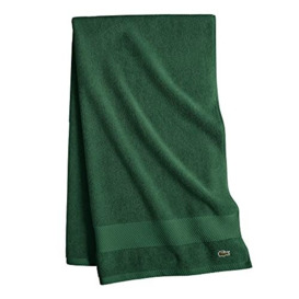 "Lacoste Heritage Supima Cotton Bath Towel, Croc Green, 30"" x 54"""