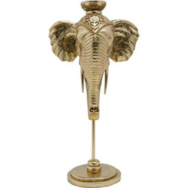 Kare Design Candlestick Elephant Head Gold Item Height 49 cm