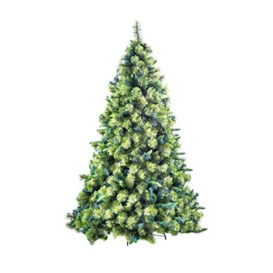 SHATCHI Kentucky Pine Green Pencil Needle Tips Plain Bushy Artificial Christmas Tree Holiday Premium Home Xmas Festive Decorations, PVC, 8FT