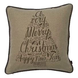 Ragged Rose Grey Christmas Tree Cushion