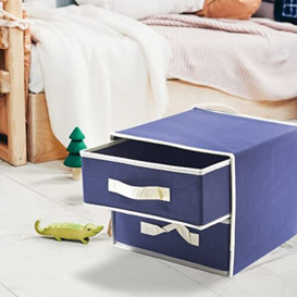 TNT chest of drawers blue with 2 drawers 30 x 30 x 25 cm - House Collection