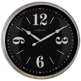 NeXtime Wall Clock, Silver, One Size