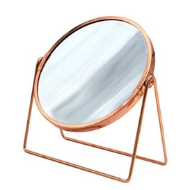 RIDDER Makeup Mirror Cosmetic Mirror Summer Copper/Rose Gold with 5x Magnification Handy Modern