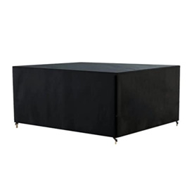 AWNIC Garden Furniture Cover Waterproof Heavy Duty 420D Oxford, Windproof Anti-UV Patio Outdoor Table Covers Rectangular Black (150 * 120 * 71cm)