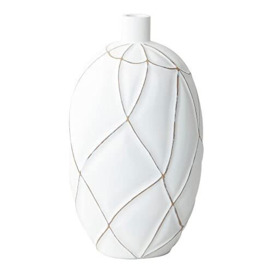 DKD Home Decor White Modern Resin Vase (22 x 22 x 38 cm)
