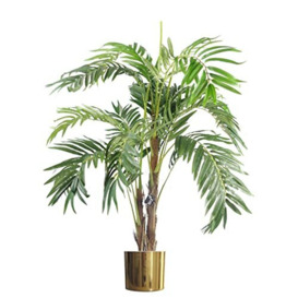 Leaf Large Artificial Palm Tree, Natural Gold, 120cm
