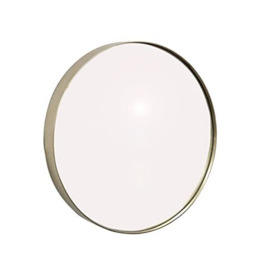 Studio Round Wood Accent Wall Mirror/Vanity Mirror/Bathroom Mirror (50.5 dia x 4 cm, Champagne Silver)