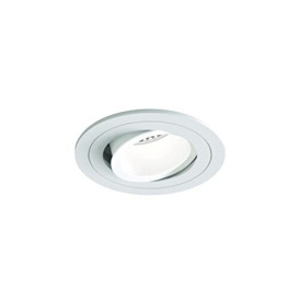 Astro Pinhole Slimline Round Adjustable Fire-Rated Dimmable Indoor Downlight (Matt White), GU10 LED Lamp, Designed in Britain - 1434003-3 Years Guarantee