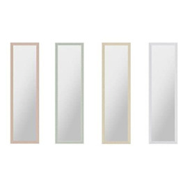 DKD Home Decor Glass Wall Mirror Pink Green Yellow Polystyrene (35 x 2 x 125 cm) (Pack of 4)