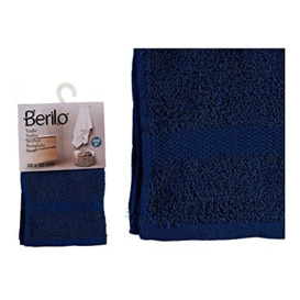 BigBuy Home Bath Towel Dark Blue (30 x 50 cm)