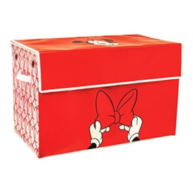 Paladone Disney Minnie Mouse Storage Box, Large Organizer Container Fabric Toy Chest for Kids