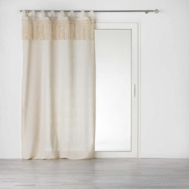 Douceur d'Intérieur, Samaya Plain Polycotton Tab Top Curtain 140 x 240 cm