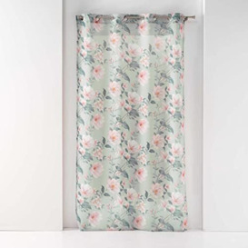 Douceur d'Intérieur, Alissia Mint Green Sandblasted Eyelet Curtains 140 x 240 cm