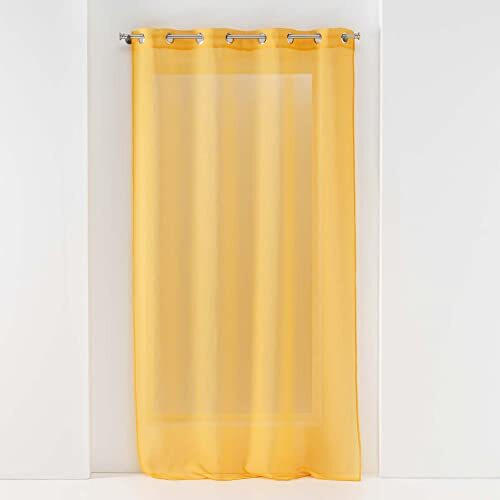 Douceur d'Intérieur, Yellow Eyelet Curtain 140 x 180 cm