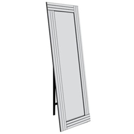 MirrorOutlet Large Mirror Free Standing Glass Triple Bevel With Butted Corners 5Ft7x1Ft11 170cm x 58cm