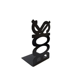 Vulcano Books bookend in black painted steel.