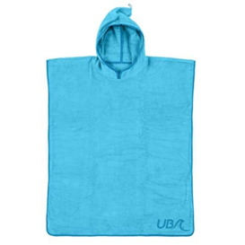 Urban Beach Hooded Beach Towel for Junior Kids Age 2-5, Cotton Pool Towel Poncho, One Size Blue, BGG1739