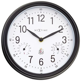NeXtime Wall Clock, Black, One Size