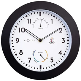 NeXtime Wall Clock, Black, One Size