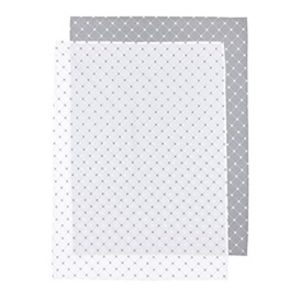 Meyco X MrsKeizer Bed Sheet Cradle - 75 x 100 cm - Set of 2 - Louis - Grey/White