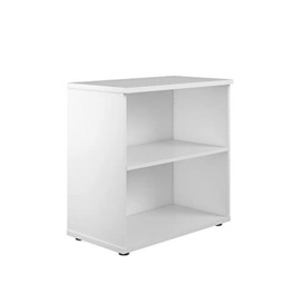 Office Hippo Heavy Duty Bookcase, Robust Book Case, Storage Unit with 1 Adjustable Shelf & Adjustable Feet, Stable Home Office Furniture, Simple To Assemble - White