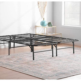 Linenspa Metal Bed Frame King size – Folding Bed – 33 cm of Clearance – Underbed Storage – 5-Minute Assembly – 150 x 200 cm