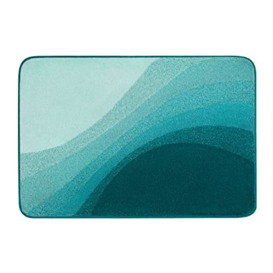 Kleine Wolke Malin Bath Mat Turquoise Material: 100% Polyacrylic Size: 70 x 120 cm