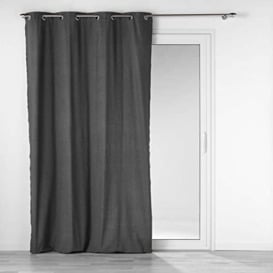 Douceur d'Intérieur, White Recycled Cotton Plain Eyelet Curtain 140 x 240 cm Mistraline