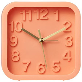 AMARE Alarm Clock, Pastel Coral, 13 x 13 x 5 cm