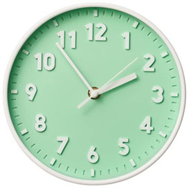 "AMARE Scandinavian Luna Wall Clock 8"" Light Green"