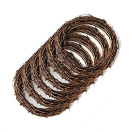 Worown 6 Pcs 15cm Natural Grapevine Wreaths Vine Branch Wreath Rattan Wreath for DIY Christmas Craft, Front Door Wall Hanging, Wedding and Party Decors