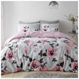 GC GAVENO CAVAILIA Luxurious Floral Bedding Sets King Size, Lightweight Printed Duvet Cover With Pillow Cases, Blush Pink