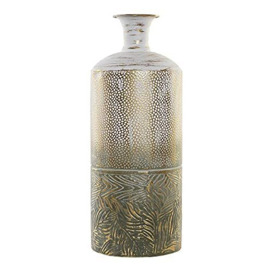 DKD Home Decor Gold Tropical Metal Vase (23 x 23 x 60 cm) (Reference: S3014413)
