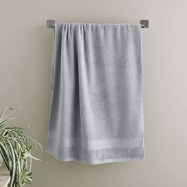 Catherine Lansfield Anti Bacterial Soft & Absorbent Cotton Face Cloth Pair Silver Grey