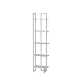 DECOROTIKA - Alica180 cm Tall Bookcase – Corner Unit Bookshelf – Metal Frame Shelving Unit for Living Room,Storage Rack, Home Office, Bedroom and Study Room (White)