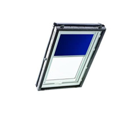 Original Roto Roller Blind Exclusive ZRE Daylight Blind for Roto Roof Windows Guide Rail Silver For Windows Series Designo R4/R7 and Classic 43/73 Size 114/140 - 11/14 Colour Night Blue