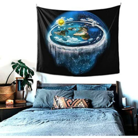 AnnyMart Flat Earth & Dome Art Boutique Decorative Wall Tapestry Aesthetic Home Decor 60x51 Inch