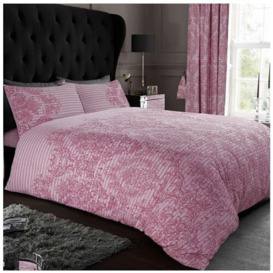 GC GAVENO CAVAILIA Damask Bedding Double Bed Set - Flower Duvet Cover - Comforter Covers With Pillow Cases - Blush Pink