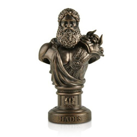 Cosmic Hill Hades Greek God of The Underworld Bust Statue Figurine Mythology Decor Gifts (Bronze)