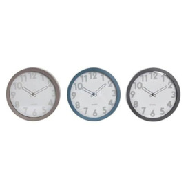 DKD Home Decor Wall Clock, Gray,Turquoise, Estándar