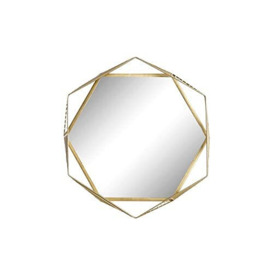 DKD Home Decor Wall Mirror Glass Gold Iron (54 x 5 x 47 cm)