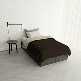 Italian Bed Linen Winter Duvet “Oslo” Double-face, Pine Cone/Cream, 200x200cm