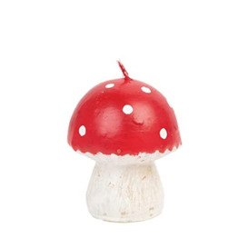 Talking Tables Small Mushroom Shaped Candle for Christmas Table - 7.5cm - Red Toadstool Forest Party Decorations, Autumn Home Décor, Alice in Wonderland Tea, Garden Fairy Theme, Forest-CNDL-MUSH-S