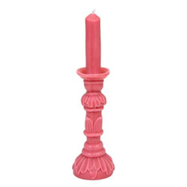 Talking Tables Pink Candlestick Shaped Candle 3D Sculpture - Non Scented, Contemporary Home Décor Interior, 25cm, L