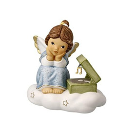 Goebel 11-750-82-1 Christmas Decoration Angel Figurine Made of Porcelain Dimensions: 14 cm x 13.5 cm x 9 cm