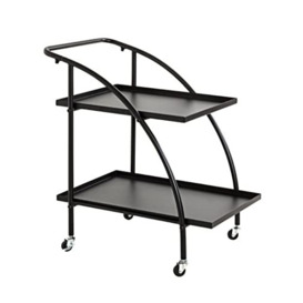 HAKU Möbel serving trolley, metal, black, W 68 x D 42 x H 71 cm