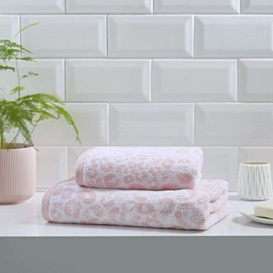 Fusion Pink Bath Towel (70 x 130cm) - 100% Cotton - Animal Cheetah/Leopard Print - Bath Towel Large, Body/Beach Towel, Bathroom Accessory