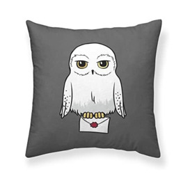 BELUM - Harry Potter Cushion Cover, 100% Cotton Cushion Cover, 50 x 50 cm, Model Hedwig A