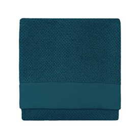 furn. Textured Hand Towel, Cotton, Blue,50 x 90cm